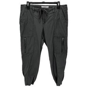 ANN TAYLOR LOFT CARGO PANTS Women's Size 10P Gray CAPRIS